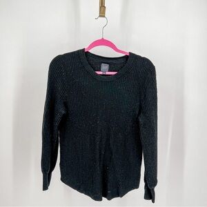 GAP black waffle sweater